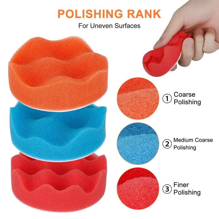 Kit de tampons de polissage pour perceuse, 9 pièces, tampons de polissage en laine de 3 pouces, épon