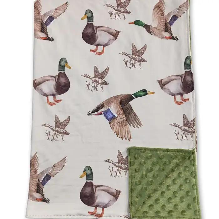 Couvertures en Minky pour Bébés et Enfants, Motifs Cerfs et Canards