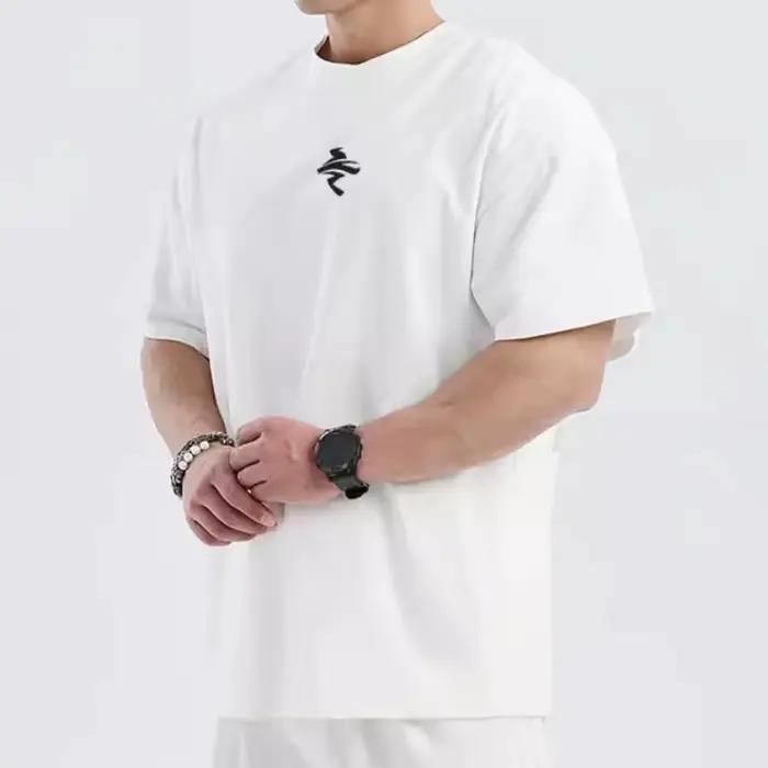 Hommes ample surdimensionné à manches courtes T-shirt hommes été maille sport formation T-shirt à sé