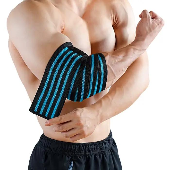 Sangles élastiques réglables pour le coude destinées à la musculation fitness gym entraînement support et protection des coudes pour athlètes et personnes en remise en forme