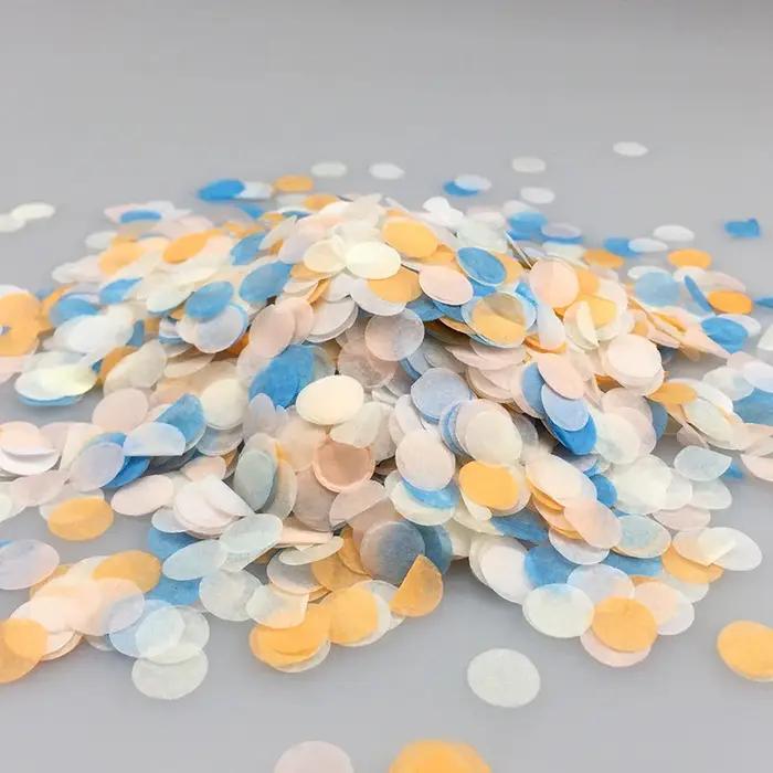 Confettis en papier de 1000 pièces/sac 1cm, mélange de couleurs pour décoration de fête d'anniversai