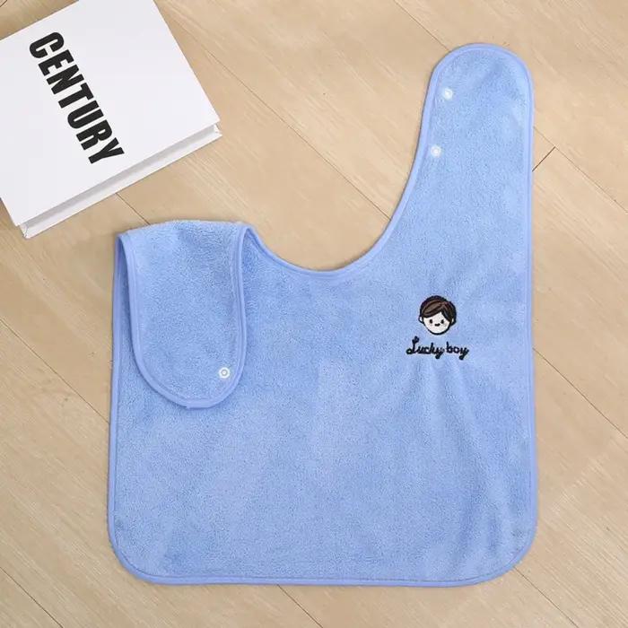 Bavoirs doux pour bébé, respectueux de la peau, avec boutons-pression réglables, serviette absorbant