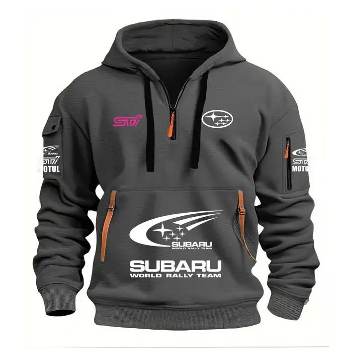 Nouveau Sweat à Capuche Sportif pour Homme SUBARU STI Racing Series 2026 avec Poche Kangourou et Dou