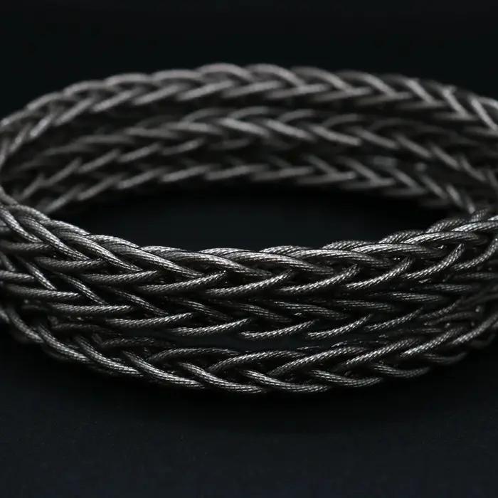 Câble de mise à niveau pour écouteurs, feuille d'argent à 8 cœurs, ivipQ-504, avec MMCX/QDC/0.78 2 b