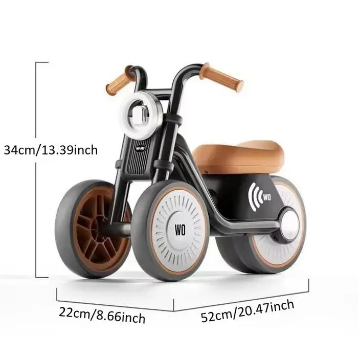 Vélo d'équilibre musical pour enfants avec lumières colorées et musique intégrée pour améliorer l'équilibre et la coordination des tout-petits occaions de jeu en plein air