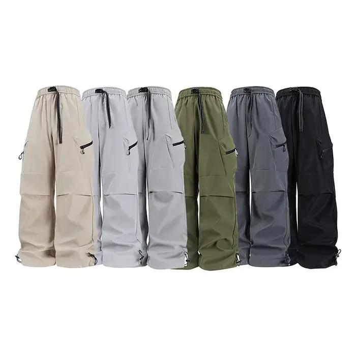 Printemps automne pantalon décontracté mode ample confortable respirant plusieurs poches Cargo panta