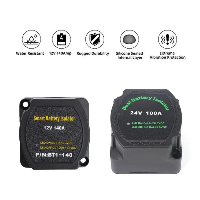 Isolateur de batterie double intelligent 12V ou 24V, relais de Charge divisé sensible à la tension,