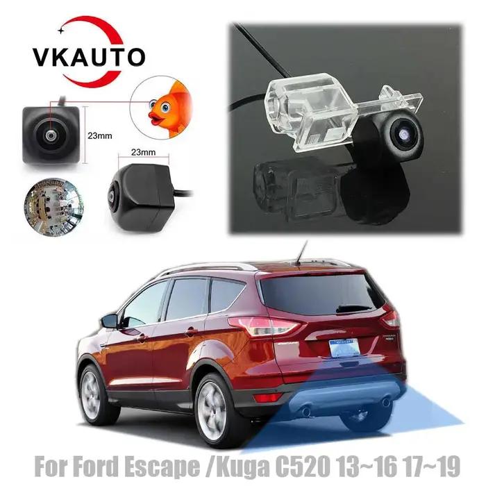 VKAUTO-Caméra de recul CCD Fish Eye, câble adaptateur broches, Ford Escape Kuga C520 2013 ~ 2019, Di