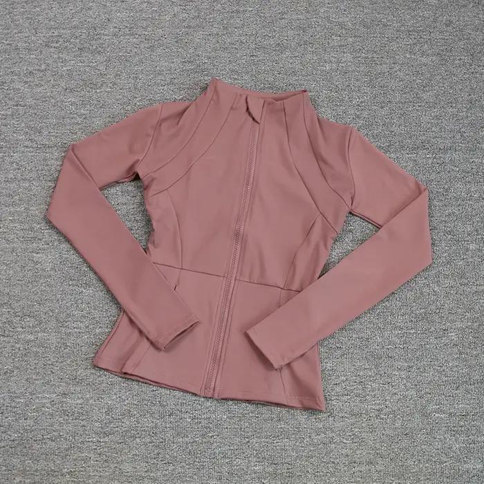 Manteau sport femmes slim manches longues - Chemise yoga course rapide Pilates fitness vêtements