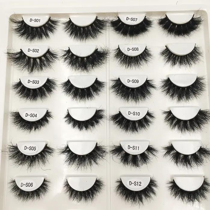 RED SIREN – Faux-cils en vison véritable, 5/10/50 paires, poils naturels, courts et clairsemés, en v