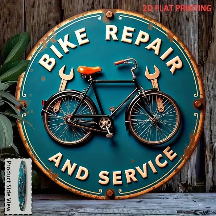 Décoration murale en bois de vélo vintage 2D design rustique pour garage ou man cave support pré-percé cadeau unique pour cyclistes occasions spéciales