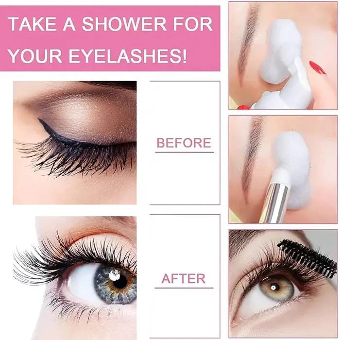 Les outils de nettoyage de shampoing pour cils comprennent une bouteille vide de 60ML, distributeur