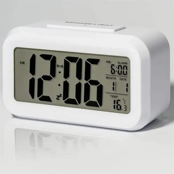 Réveil Numérique LED Rétro-Éclairé, Données Snooze, Calendrier, Bureau, Multifonction, Électronique,