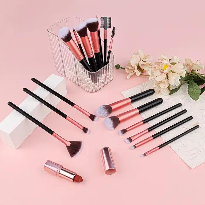 Ensemble professionnel de pinceaux de maquillage 14/16 pièces, doux et moelleux, pour fard à paupièr