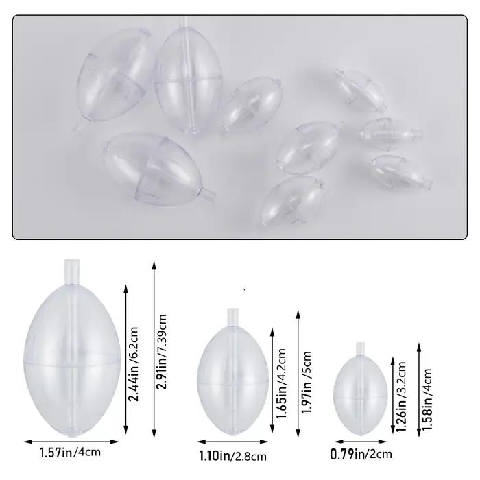 5 pièces pêche clair flotteur bouée Slip Bobber greve indicateur PVC plastique ovale flotteur Slip f
