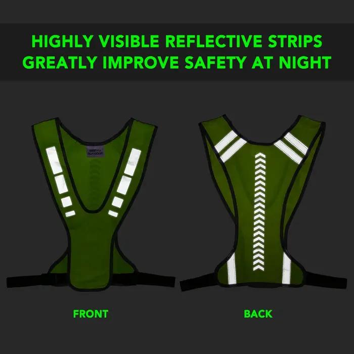 Gilet de sécurité haute visibilité Sports de plein air Cycle de course Gilet réfléchissant avec gile