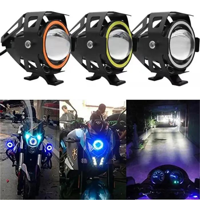 Phare LED étanche pour motos 3000LMW U7, Spot antibrouillard de conduite avec interrupteur