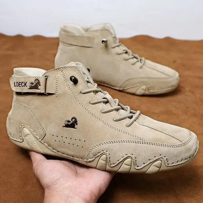 Hommes chaussures décontractées en cuir chaussures de sport de marche antidérapantes chaussures fait