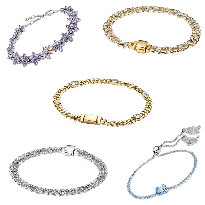 Chaîne de montre élégante et luxueuse en argent pur 925 multicolore, très vendue, magnifiques cadeau