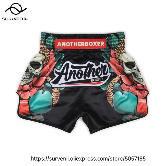 Short Muay Thai MMA - Short combat sublimé crâne respirant séchage rapide pour hommes femmes
