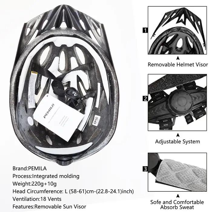 Casque de vélo de montagne ultraléger à rayures avec pare-soleil, casque de vélo VTT DH, sports de p