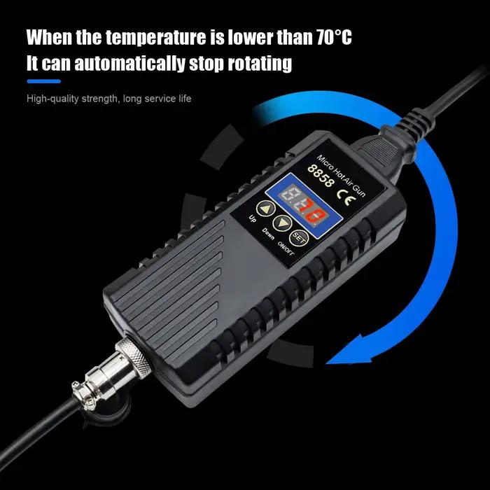Pistolet thermique JCD 750W avec écran numérique, station de soudage micro-réparation, pistolet à ai