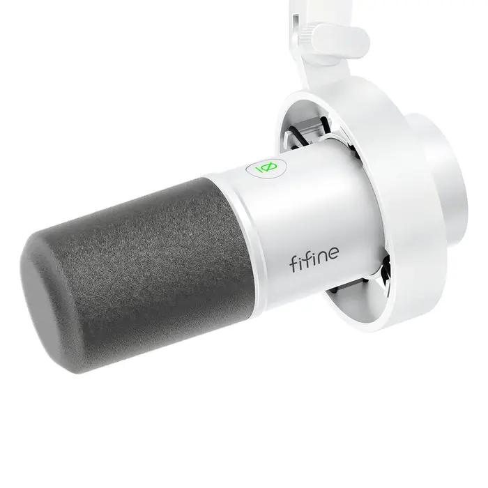FIFINE-Microphone dynamique XLR statique avec surveillance en temps réel, micro de streaming USB ave
