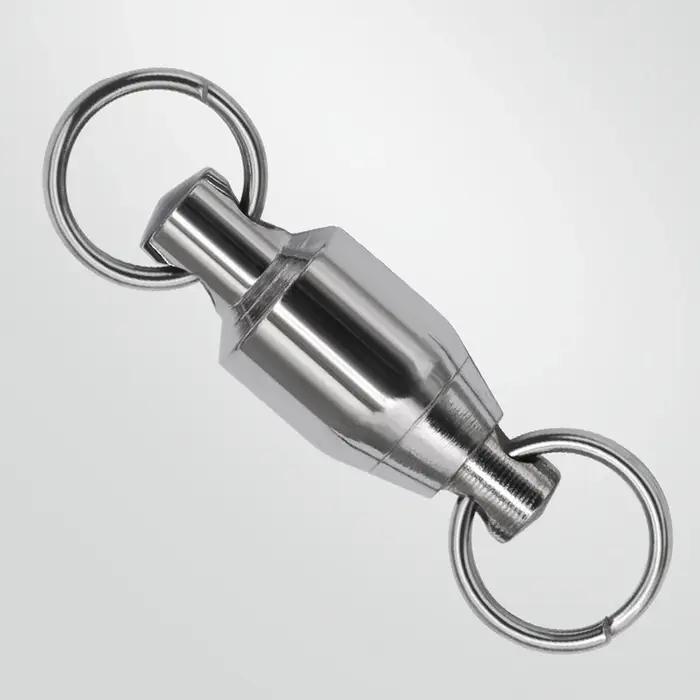 Chrdyuju-Émerillons de pêche à roulement en acier inoxydable, connecteur de baril, accessoires de pê
