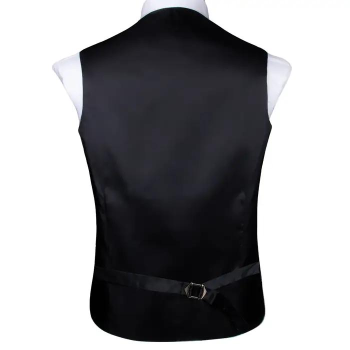 Ensemble Gilet et Cravate pour Homme Bleu Marine Royal, Veste sans Manches, Cravate, Pochette, Bouto