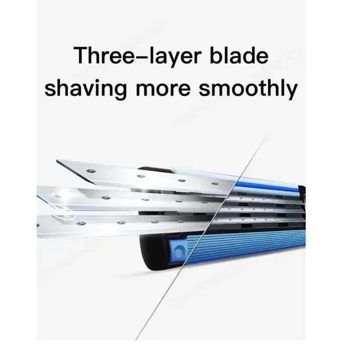 Rasoir Gillette MACH 3 pour homme, 3 lames, rasage rapide et lisse, rasoir manuel pour homme, rasoir