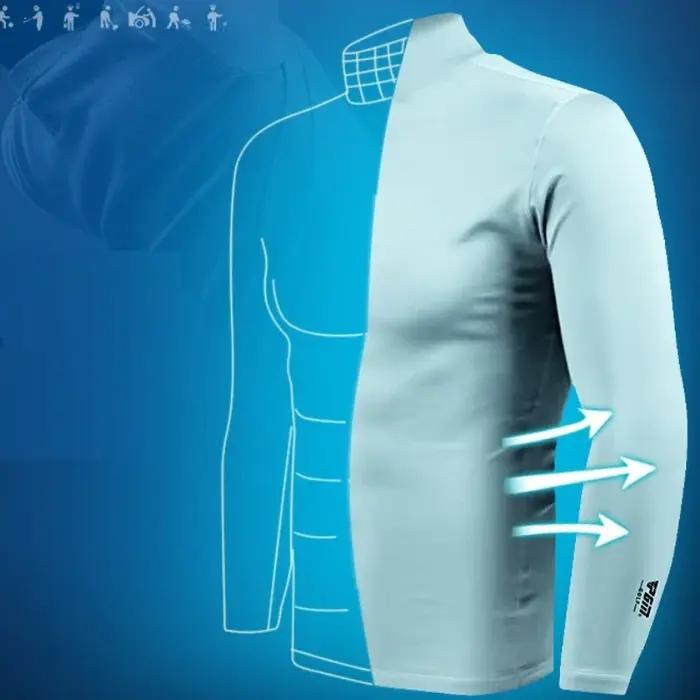 Chemise golf homme PGM soie glacée - T-shirt manches longues anti-UV vêtement rafraîchissant sport