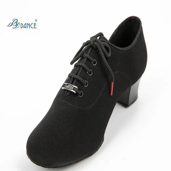 Véritable BD hommes chaussures de danse latine adulte deux points semelles enseignant chaussures Bas