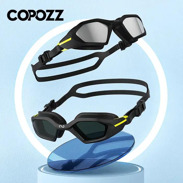 VISaler- Lunettes de natation professionnelles importées, anti-buée, étanches, protection UV, gel de