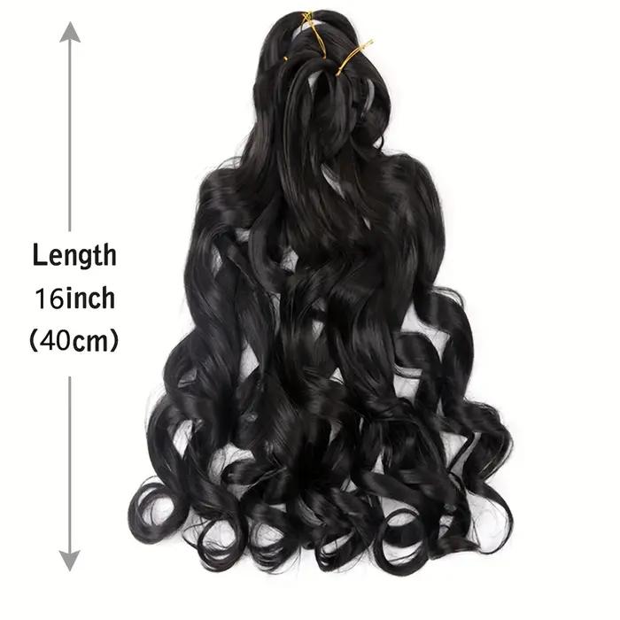 Extensions de cheveux tressés en spirale pour femmes, boucles françaises, cheveux synthétiques pré-é