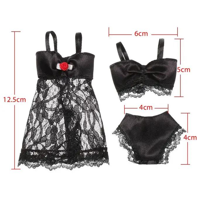 Pyjama coloré 3 en 1, sous-vêtements, Lingerie, soutien-gorge, robe en dentelle, accessoires de mais