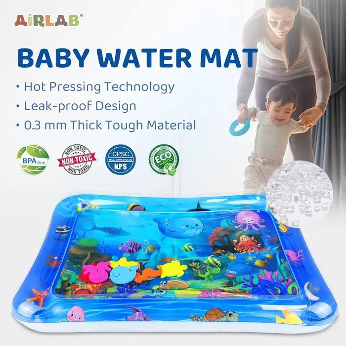 Tapis de jeu d'eau gonflable en PVC pour bébés, temps du ventre, jouets d'activité, développement moteur et sensoriel, coussin d'eau pour nourrissons, éducation précoce, cadeau pour nouveau-né