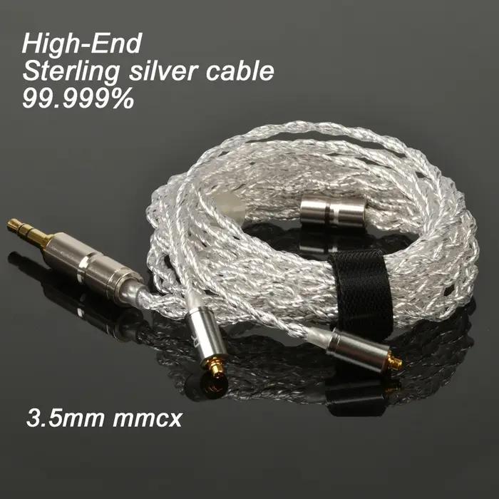 Tiandirenhe-Écouteurs MMCX HiFi, câble en argent regardé 99.999% haut de gamme, membrane composite l