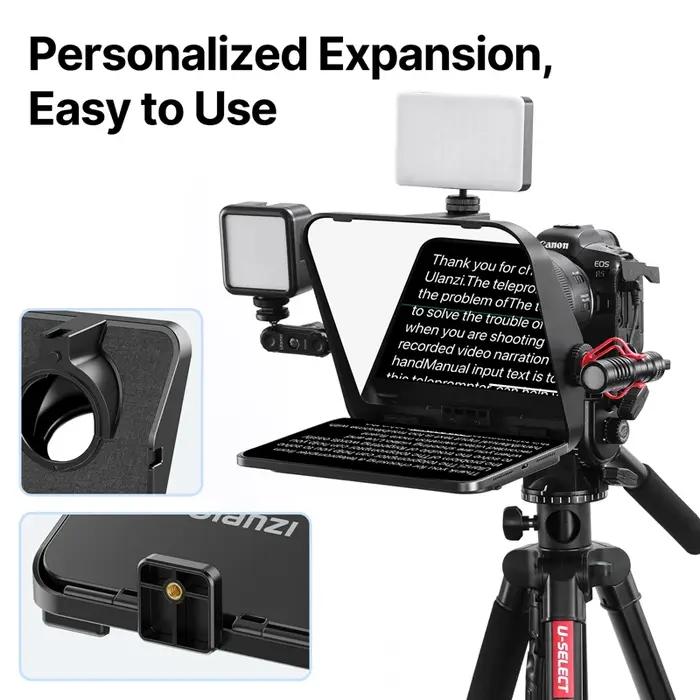 Ulanzi RT02 téléprompteur Portable Mini téléprompteur pour tablettes appareil photo reflex numérique