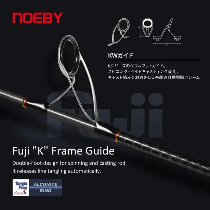 Canne à pêche NOEBY Shore Jigging 2.49m 2.75m 2.9m avec guides Fuji et porte-moulinet, canne spinnin