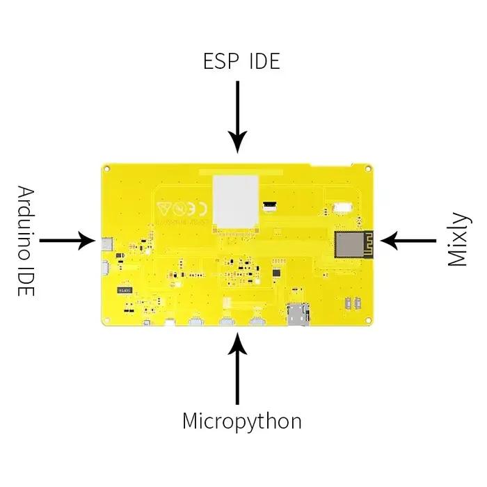 7 pouces ESP32-S3 HMI 8M PSRAM 16M Flash Arduino LVGL WIFI et Bluetooth 800*480 écran d'affichage in