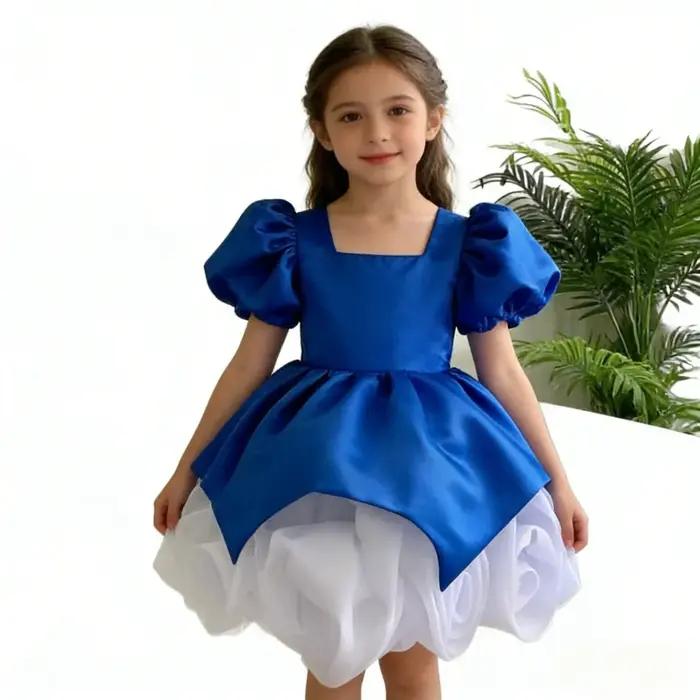 Robes florales 3D élégantes pour filles, tenue de réception pour le Nouvel An, costume d'anniversair