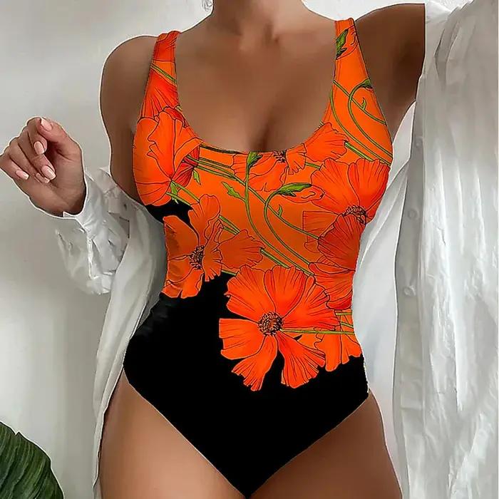 Maillot de bain une pièce imprimé, sexy, fermé, push up, body, pour femmes, vêtements de plage, pisc