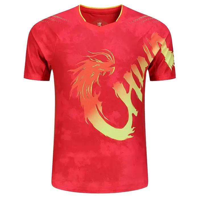 Chine Dragon équipe chemises de Tennis de Table shorts pour hommes femmes tennis ping-pong t-shirt m