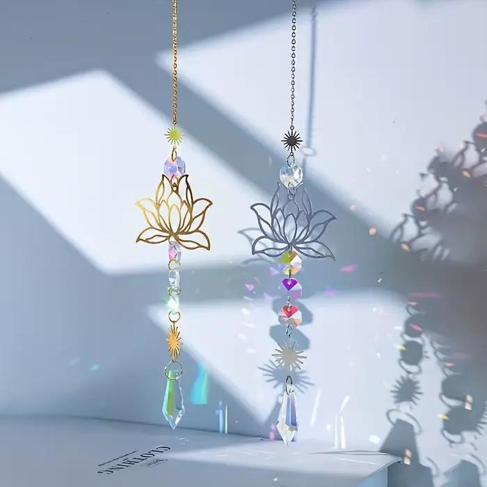 Attrape-soleil en cristal Élen métal Lotusand, breloque, fait à la main, adapté au vent de la maison