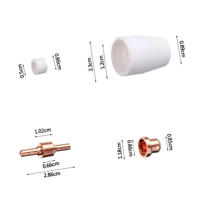 Kit d'électrodes et de buses de pointe de coupe plasma, accessoires consommables pour PT31 Toxic T 3