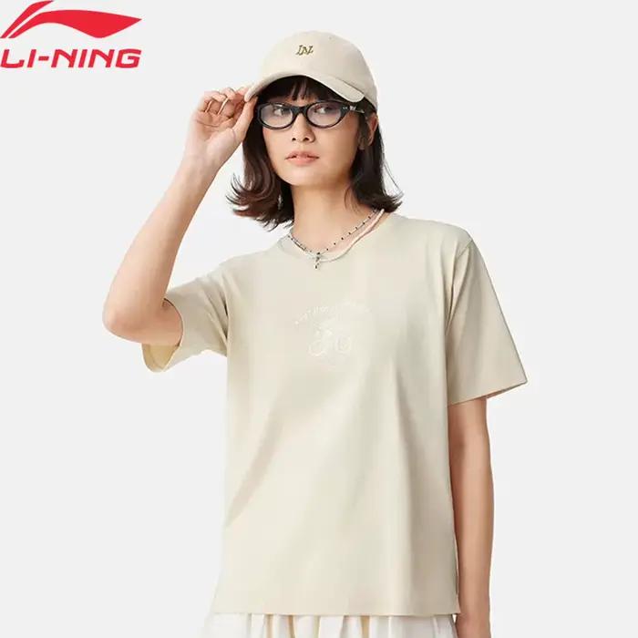 T-shirt sport femme Li-Ning AT DRY FREEZE coton polyester coupe ample loisirs AHSV640