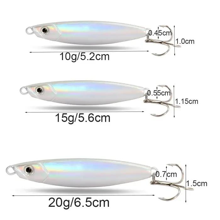 Leurre de pêche en métal avec hameçon coulé sur le rivage, appât Él, couverture laser, brochet de me
