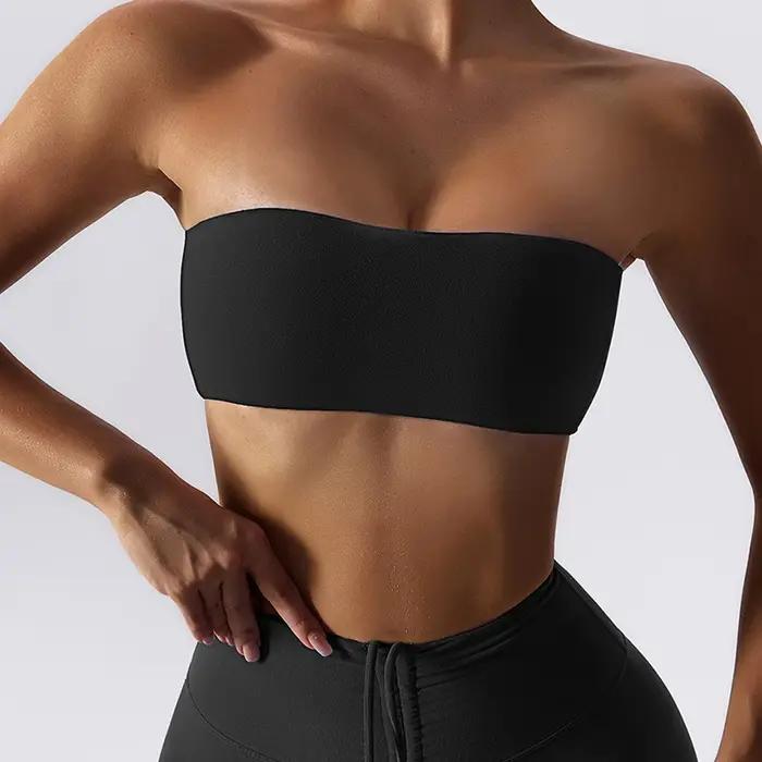 Soutien-gorge tubulaire sans bretelles femme - Sous-vêtement sport yoga gym fitness confortable