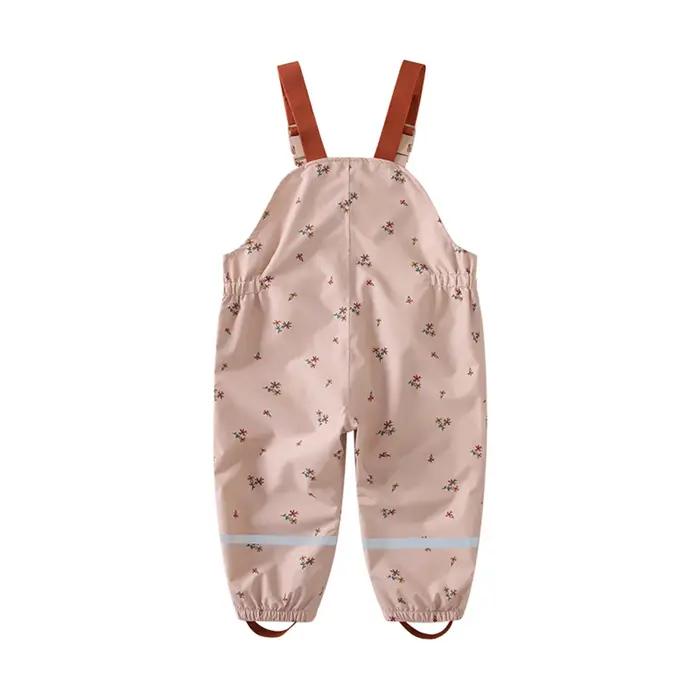 HONEYKING enfants pantalons de pluie imperméables combinaisons pour bébés garçons filles salopette p