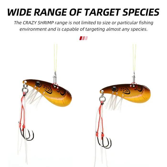 ALLBLUE Crazy Shrimp 7g 14g Leurre de pêche VIB métallique coulant type cuillère pour achigan, avec
